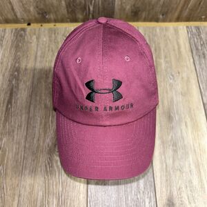 Under Armour Hat One Size Free Fit Maroon Red Baseball Cap Hat Womens Adjustable